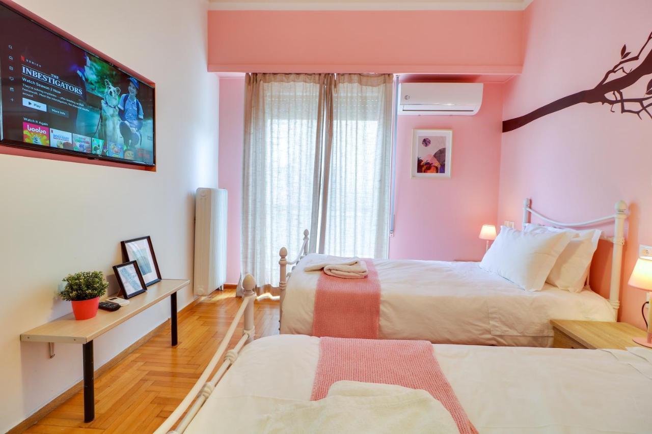 Spacious Central Flat☆3Min To Metro☆Ac|Netflix|Pc Athena Bagian luar foto